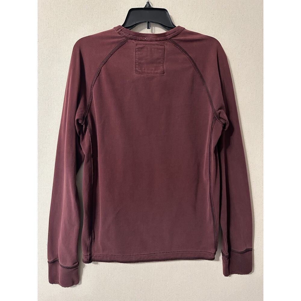 Abercrombie & Fitch Mens Muscle Shirt Sz M Soft Long Sleeve Sweatshirt Maroon - Picture 5 of 10
